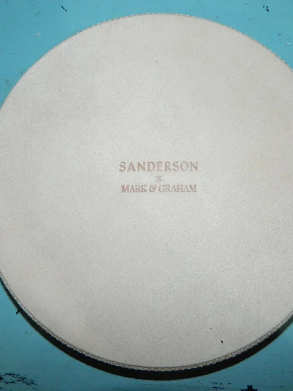 Mark & Graham X Sanderson Pink Rattan Scalloped Vanity Tray 8